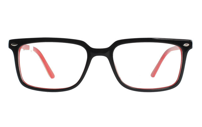 Men Insignia Eyeglasses: Rondo Black & Red - SpecSMART Eye Clinic (Front View)