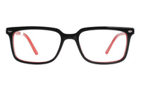 Thumbnail for Men Insignia Eyeglasses: Rondo Black & Red - SpecSMART Eye Clinic (Front View)