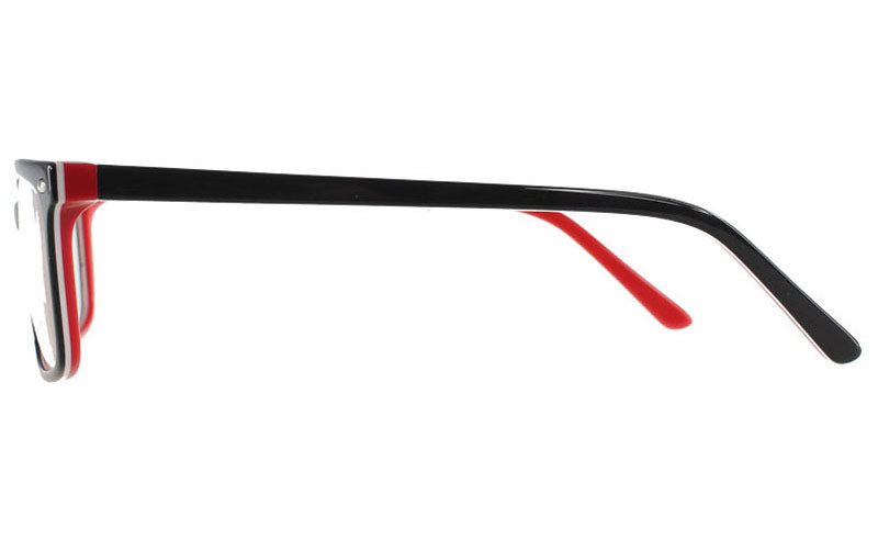 Men Insignia Eyeglasses: Rondo Black & Red - SpecSMART Eye Clinic (Side View)