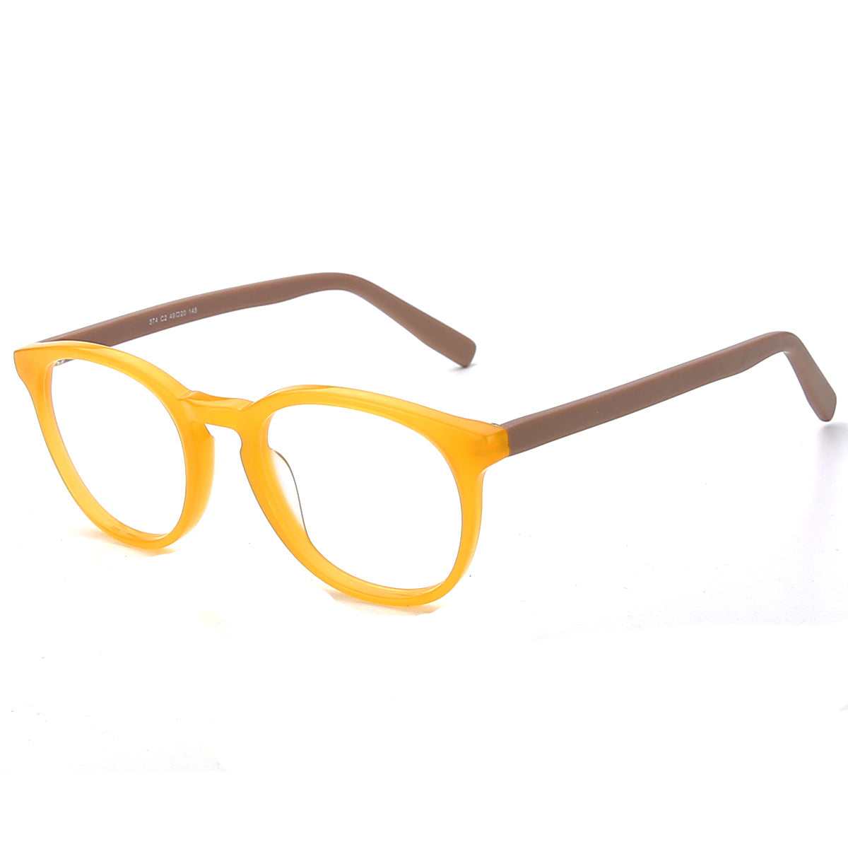 Men Calypso Eyeglasses: Bruno - Yellow - SpecSMART Eye Clinic (Diagonal View)