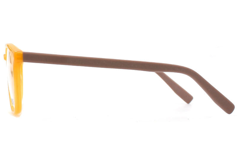 Men Calypso Eyeglasses: Bruno - Yellow - SpecSMART Eye Clinic (Side View)