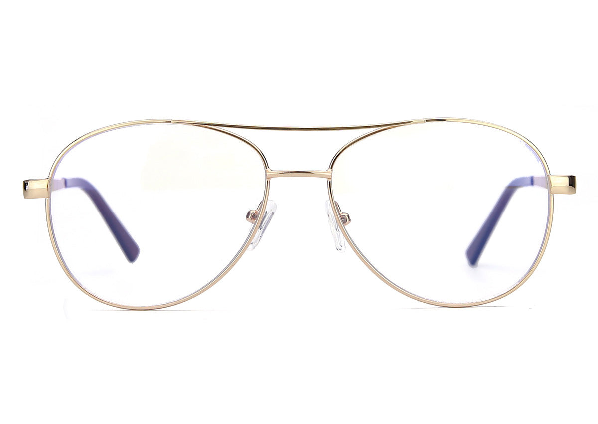 Men Calypso Eyeglasses: Elliot -Gold - SpecSMART Eye Clinic (Front View)