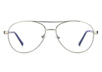 Thumbnail for Men Calypso Eyeglasses: Elliot - Silver - SpecSMART Eye Clinic (Front View)