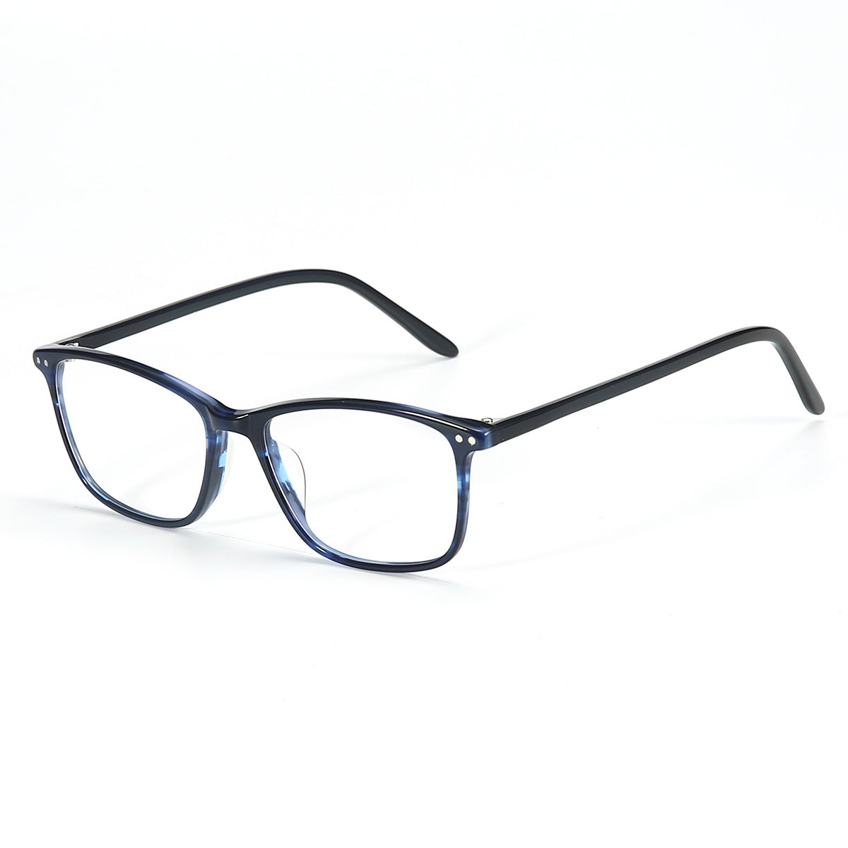 Men Calypso Eyeglasses: Hendrick - Blue - SpecSMART Eye Clinic (Diagonal View)