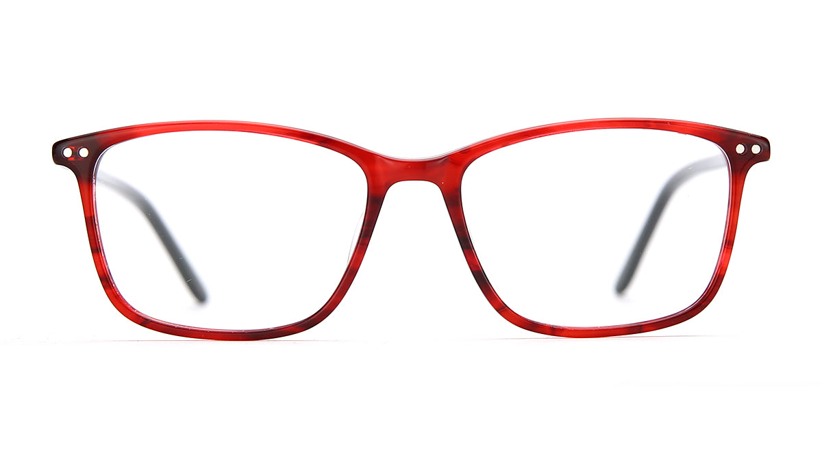 Men Calypso Eyeglasses: Hendrick Red - SpecSMART Eye Clinic (Front View)