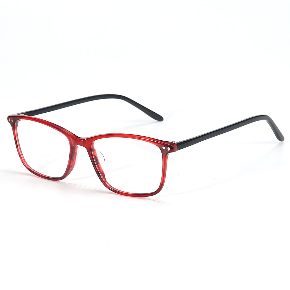 Men Calypso Eyeglasses: Hendrick Red - SpecSMART Eye Clinic (Diagonal View)