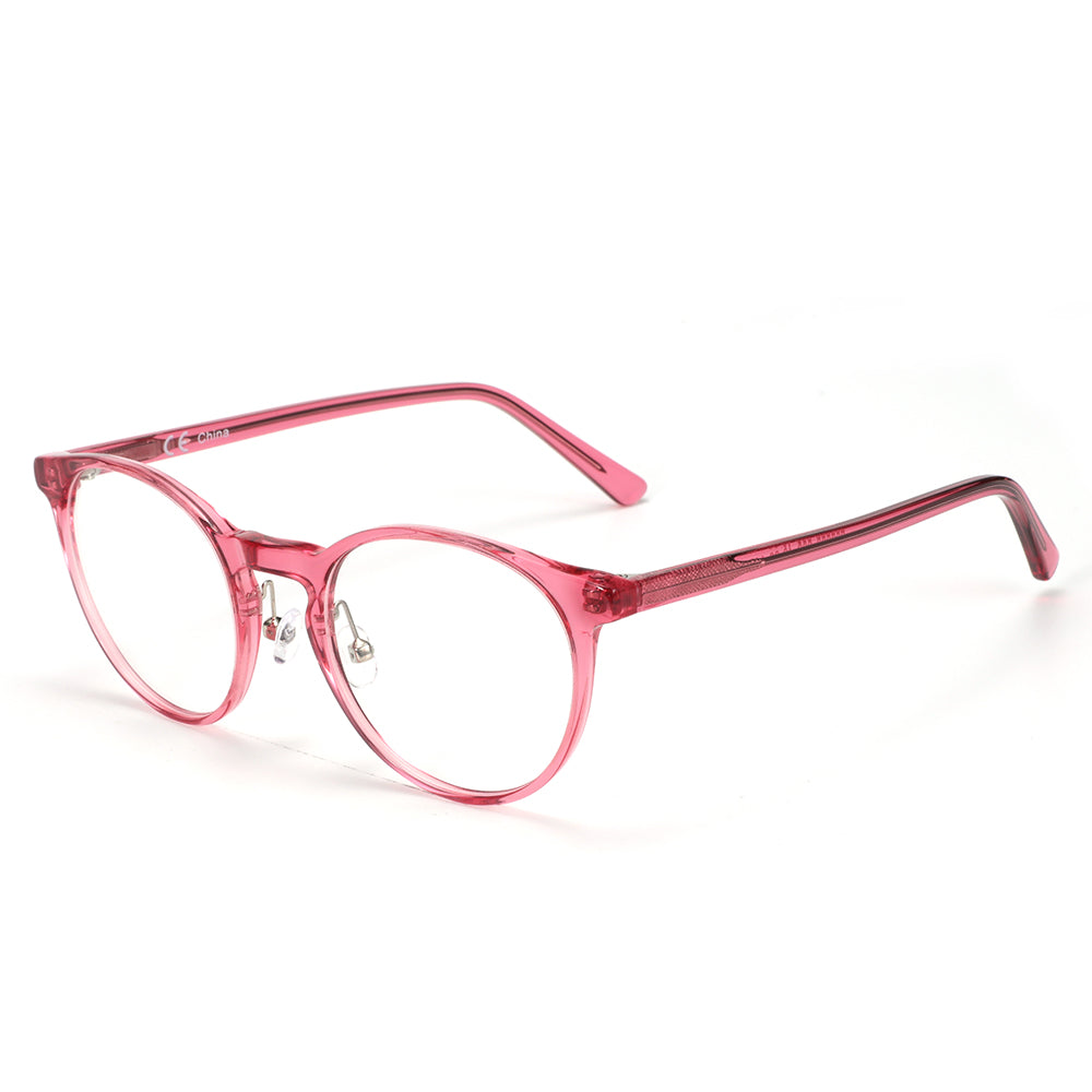 Women Insignia Eyeglasses: Kennedy-Pink - SpecSMART Eye Clinic (Diagonal View)