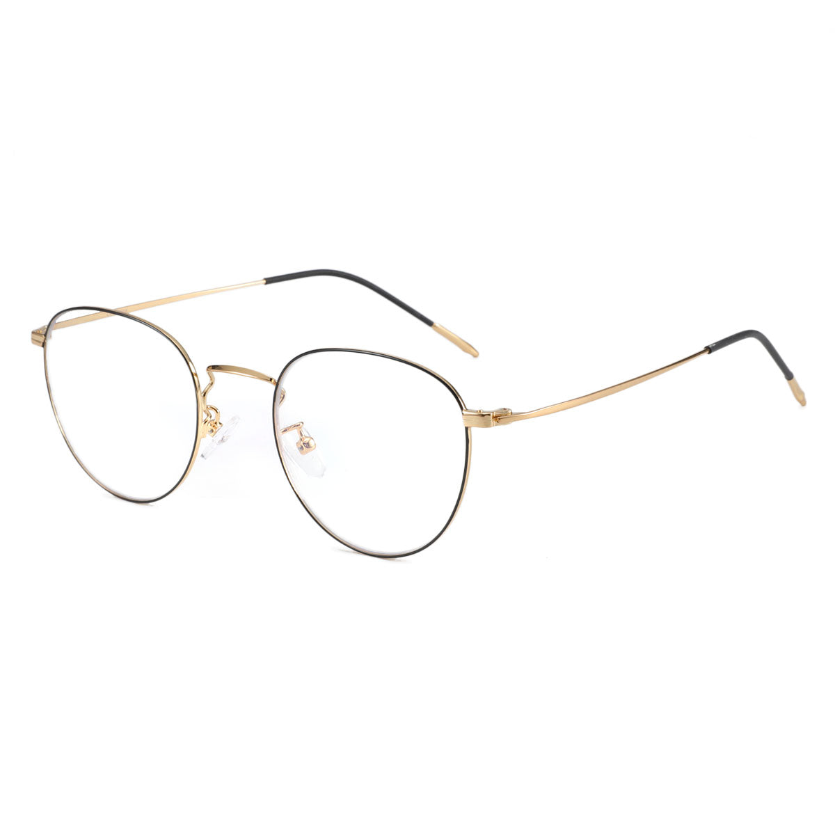 Women Calypso Eyeglasses: Kathy- Gold - SpecSMART Eye Clinic (Diagonal View)