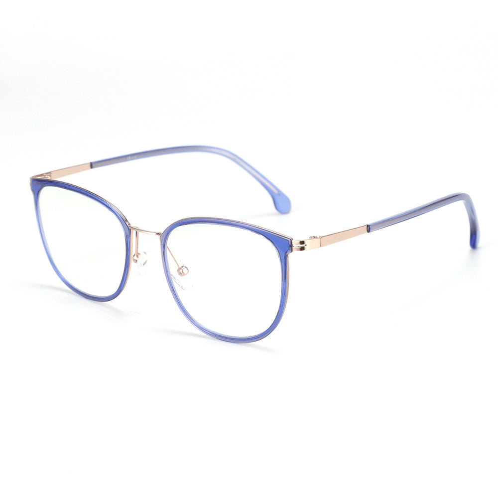 Men Calypso Eyeglasses: Hazel -Blue - SpecSMART Eye Clinic (Diagonal View)