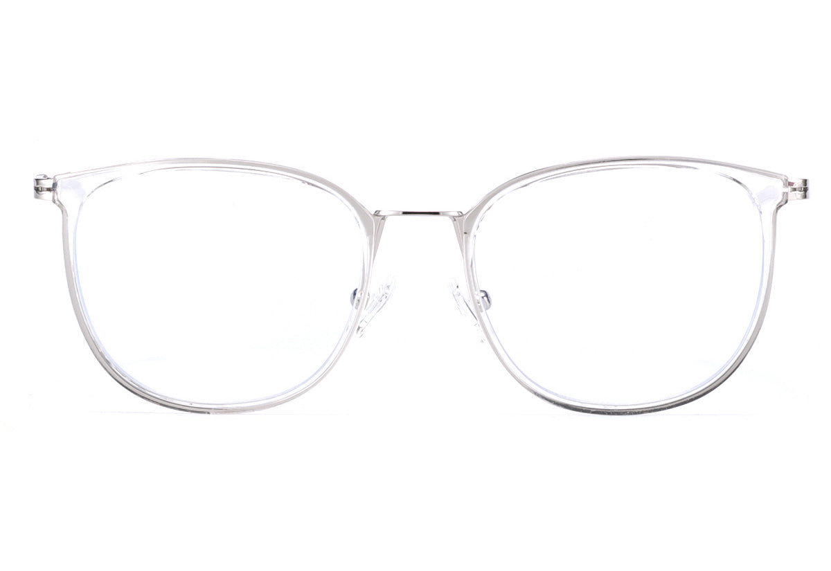 Men Calypso Eyeglasses: Hazel - Crystal - SpecSMART Eye Clinic (Front View)