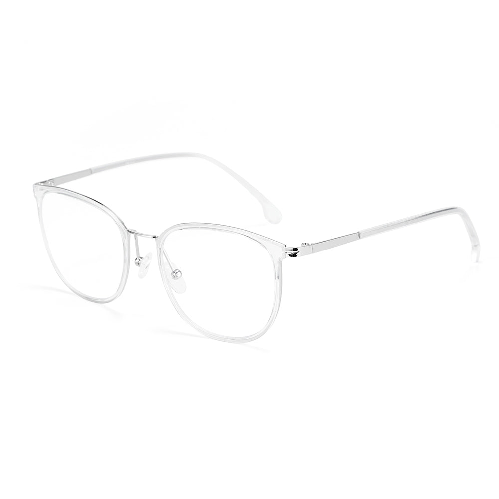 Men Calypso Eyeglasses: Hazel - Crystal - SpecSMART Eye Clinic (Diagonal View)