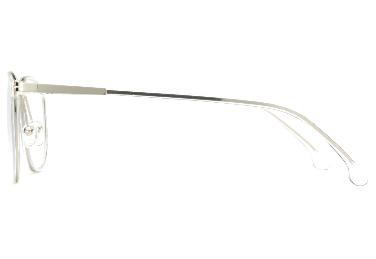 Men Calypso Eyeglasses: Hazel - Crystal - SpecSMART Eye Clinic (Side View)