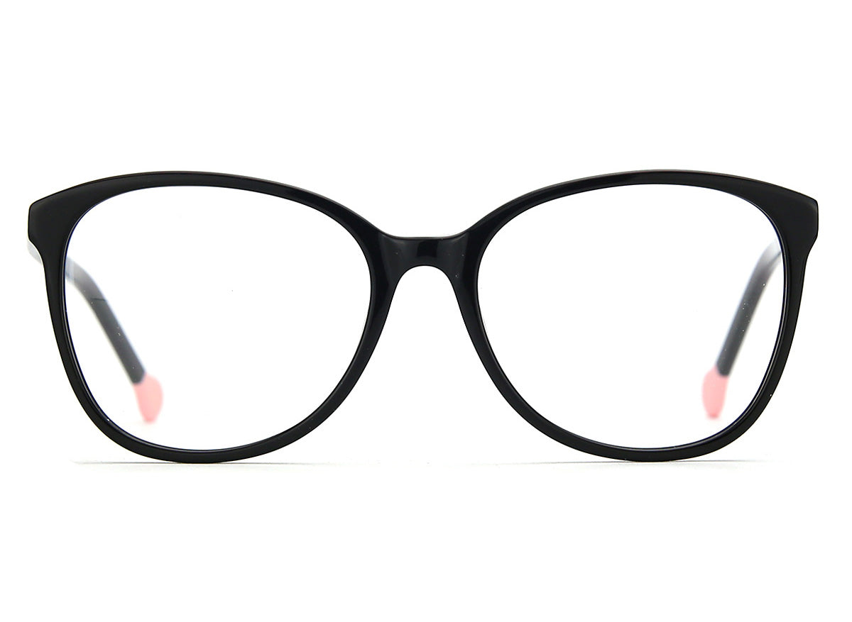 Women Calypso Eyeglasses: Ava-Black - SpecSMART Eye Clinic (Front View)