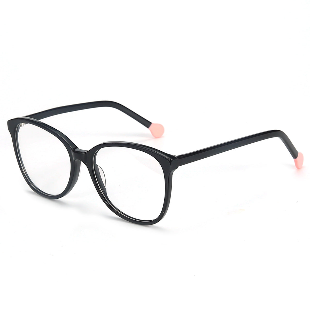 Women Calypso Eyeglasses: Ava-Black - SpecSMART Eye Clinic (Diagonal View)