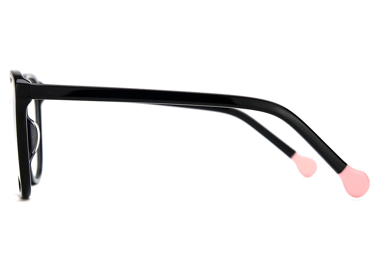 Women Calypso Eyeglasses: Ava-Black - SpecSMART Eye Clinic (Side View)