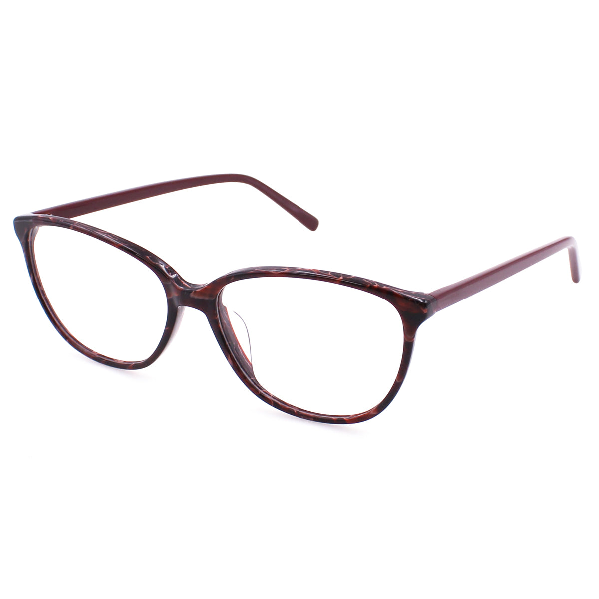 Women Insignia Eyeglasses: Isabelle -Burgundy - SpecSMART Eye Clinic (Diagonal View)