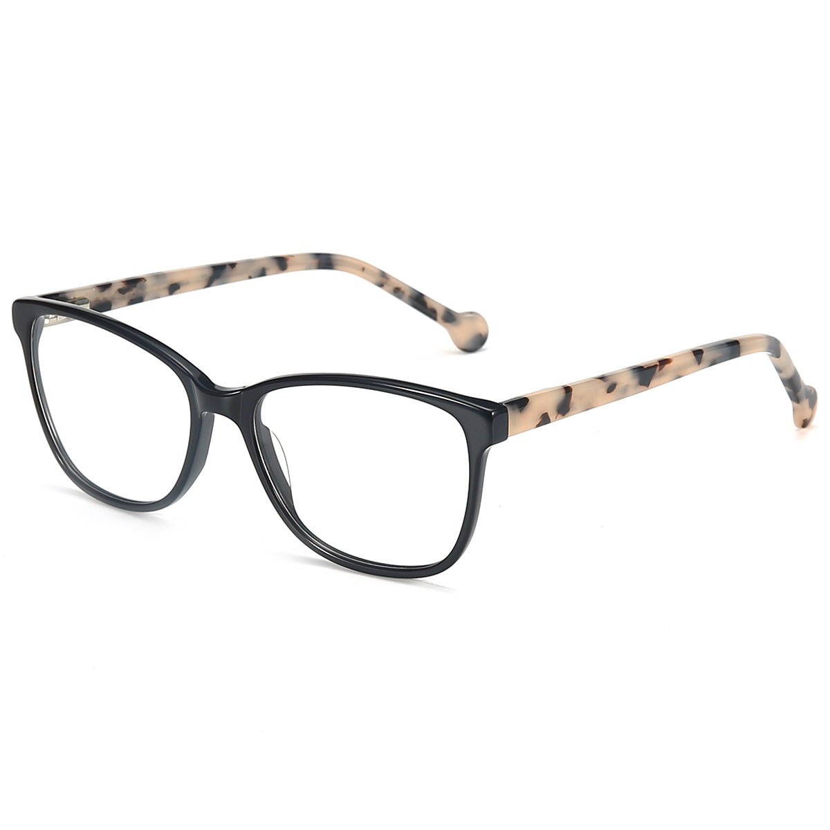 Women Calypso Eyeglasses: Aria- Black - SpecSMART Eye Clinic (Diagonal View)