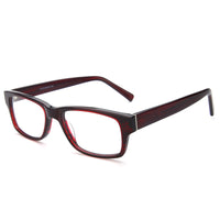 Thumbnail for Men Calypso Eyeglasses: Felix - Burgundy - SpecSMART Eye Clinic (Diagonal View)