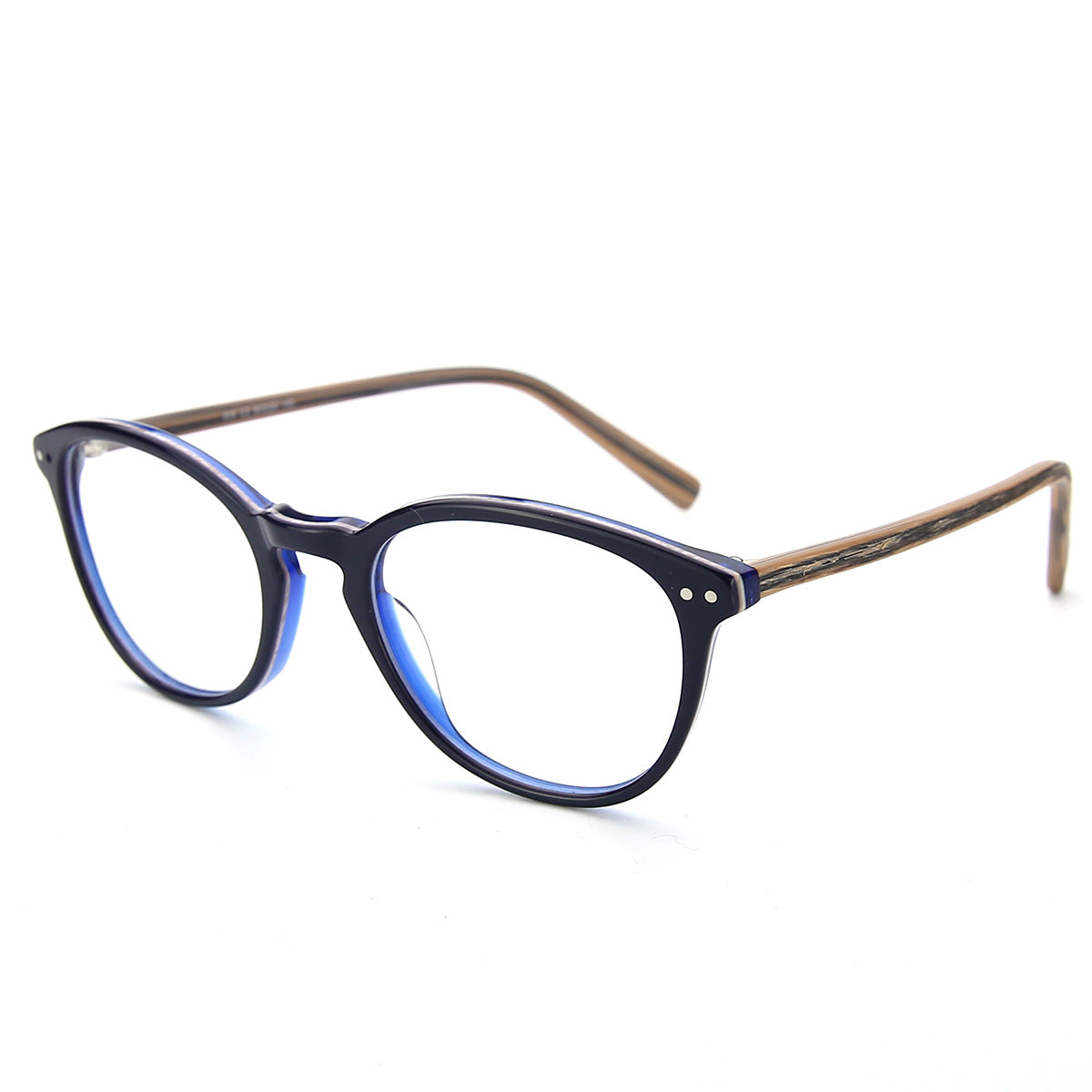 Men Calypso Eyeglasses: Durand - Black & Blue - SpecSMART Eye Clinic (Diagonal View)