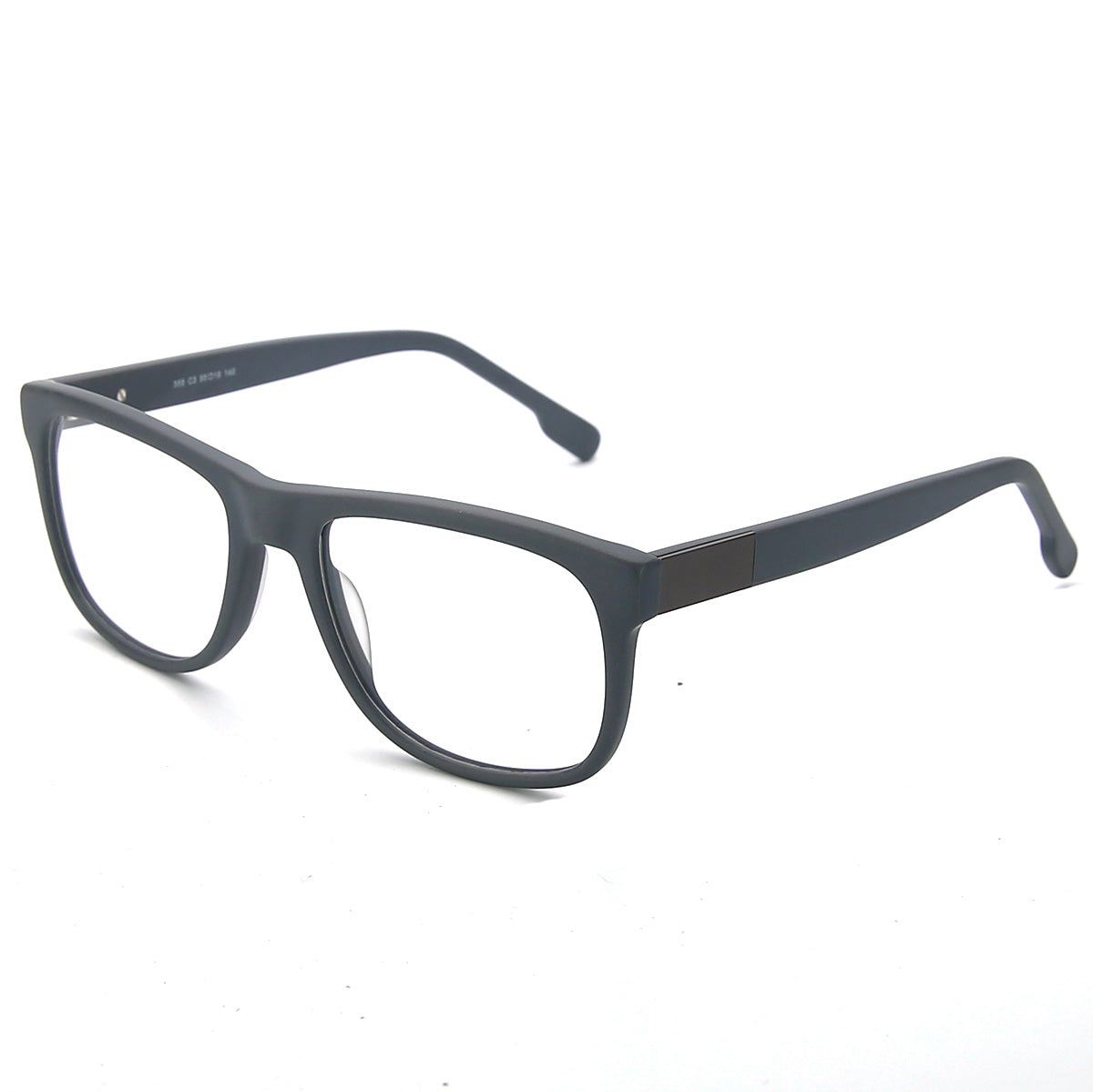 Men Calypso Eyeglasses: Ainsley - Grey - SpecSMART Eye Clinic (Diagonal View)