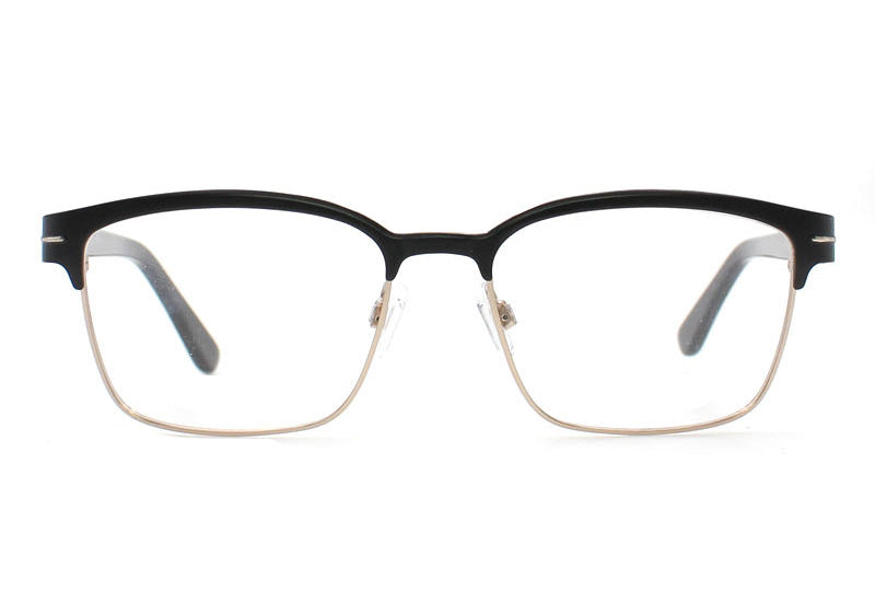 Men Insignia Eyeglasses: Kim - Black & Gold - SpecSMART Eye Clinic (Front View)