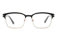 Thumbnail for Men Insignia Eyeglasses: Kim - Black & Gold - SpecSMART Eye Clinic (Front View)