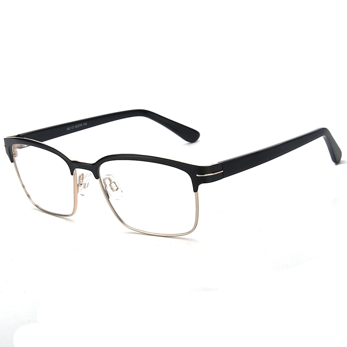 Men Insignia Eyeglasses: Kim - Black & Gold - SpecSMART Eye Clinic (Diagonal View)