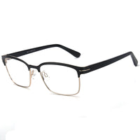 Thumbnail for Men Insignia Eyeglasses: Kim - Black & Gold - SpecSMART Eye Clinic (Diagonal View)