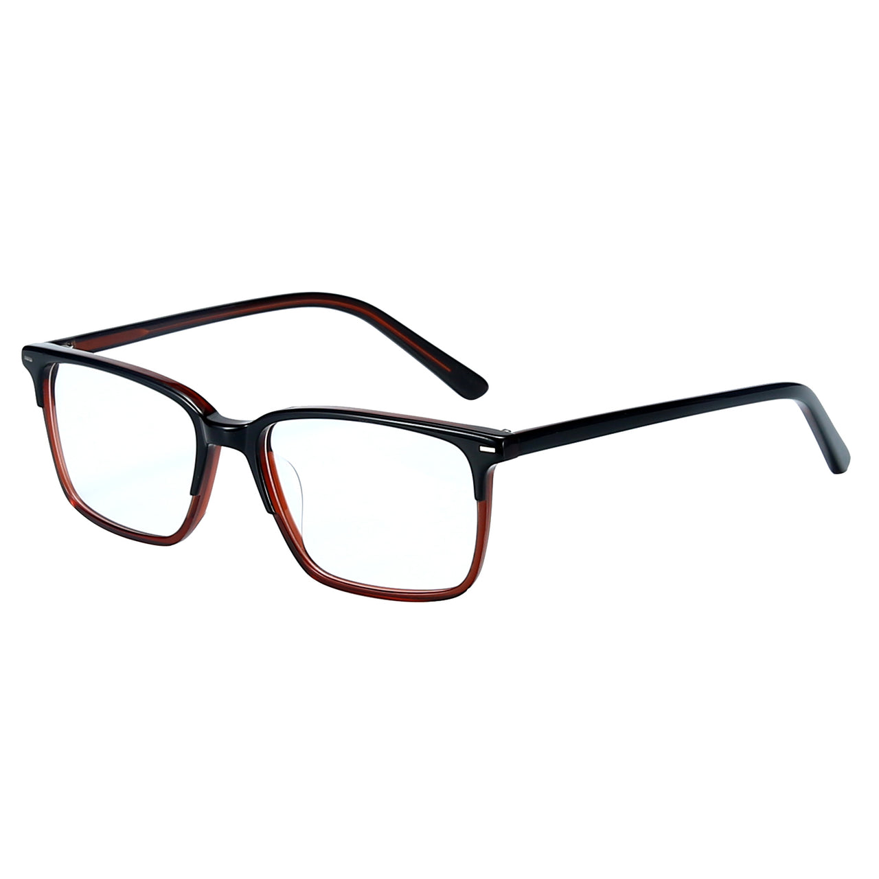 Men Access Eyeglasses: Lyon Brown/Black - SpecSMART Eye Clinic (Diagonal View)