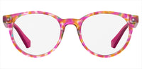 Thumbnail for Youth Unisex Polaroid Eyeglasses: PLD D814 - Fuchsia Havana SpecSMART Eye Clinic (Front View)