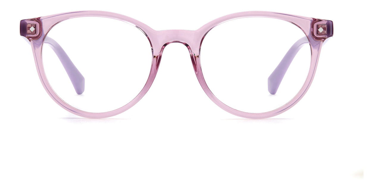 Youth Unisex Polaroid Eyeglasses: PLD D814 - Lilac Violet SpecSMART Eye Clinic (Front View)