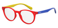 Thumbnail for Youth Unisex Polaroid Eyeglasses: PLD D814 - Red SpecSMART Eye Clinic (Diagonal View)