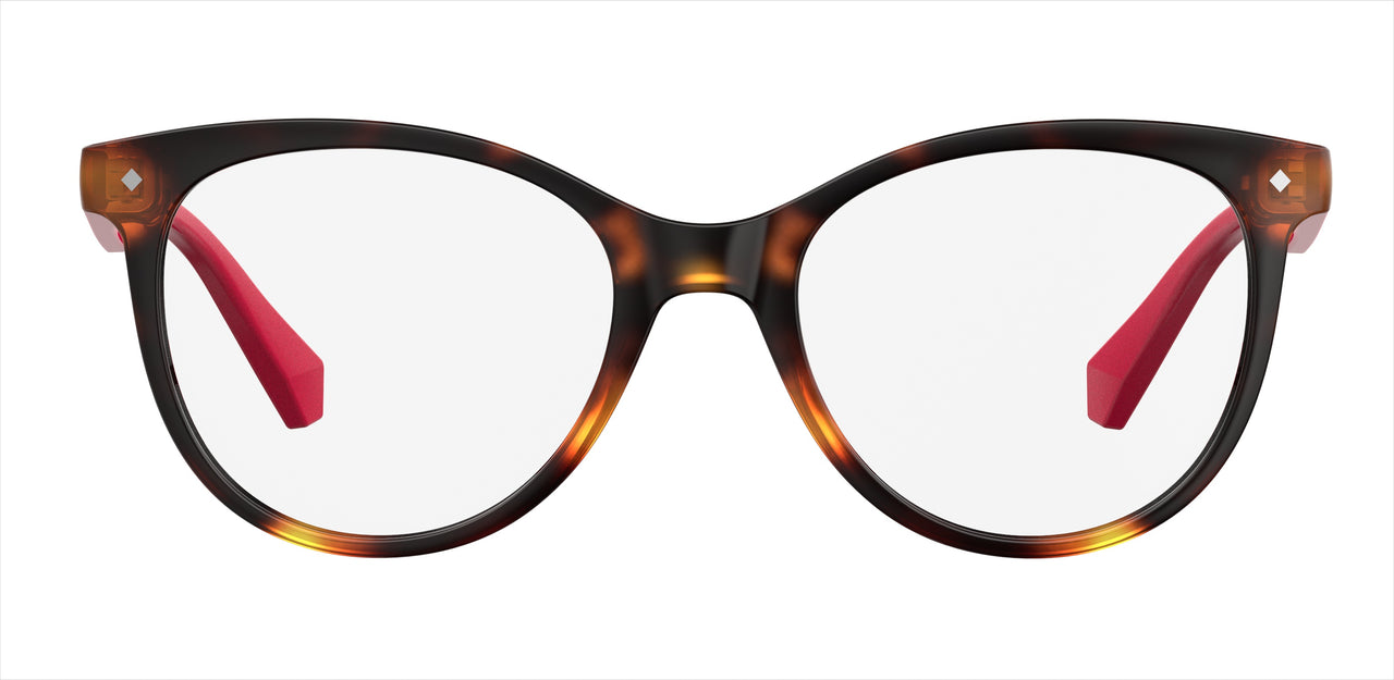 Youth Girls Polaroid Eyeglasses: PLD D815 - Havana Red SpecSMART Eye Clinic (Front View)