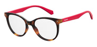 Thumbnail for Youth Girls Polaroid Eyeglasses: PLD D815 - Havana Red SpecSMART Eye Clinic (Diagonal View)