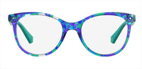 Thumbnail for Youth Girls Polaroid Eyeglasses: PLD D815 - Blue Havana Turquoise SpecSMART Eye Clinic (Front View)