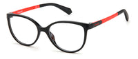 Thumbnail for Youth Girls Polaroid Eyeglasses: PLD D825 - Black Orange SpecSMART Eye Clinic (Diagonal View)