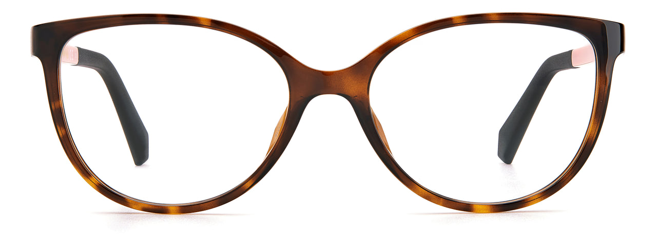 Youth Girls Polaroid Eyeglasses: PLD D825 - Havana Pink SpecSMART Eye Clinic (Front View)