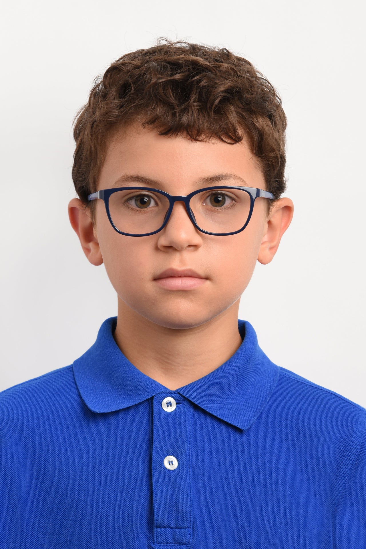 Youth Girls Polaroid Eyeglasses: PLD D826 - Blue Azure SpecSMART Eye Clinic (Front Face View)