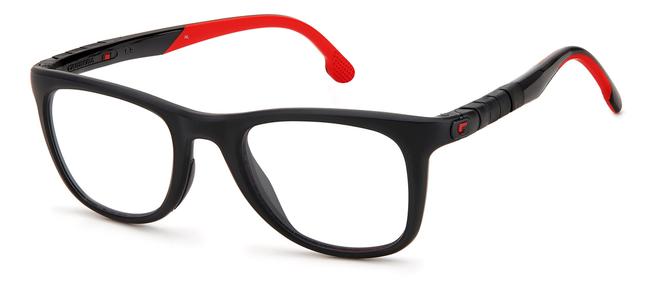 Youth Boy Carrera Eyeglasses: Hyperfit 23 - Matte Black SpecSMART Eye Clinic (Diagonal View)