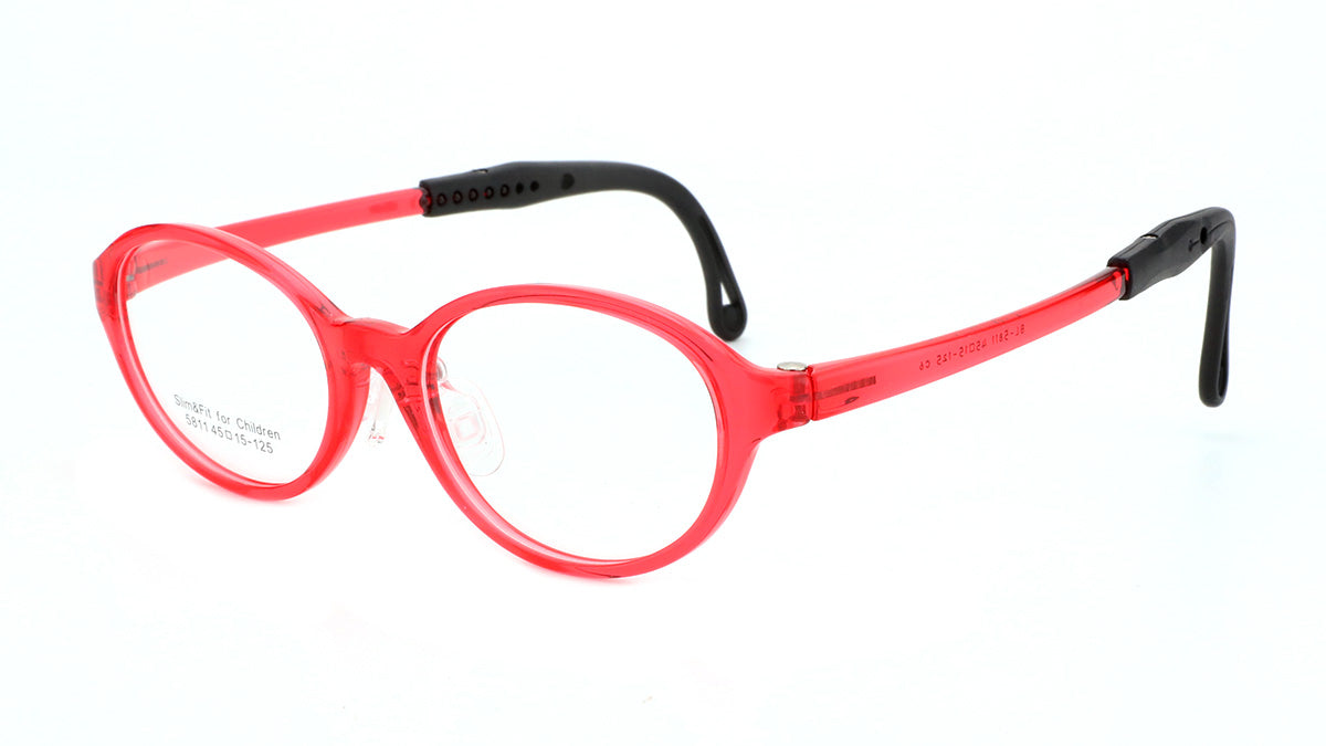 Girls Molly & Max Eyeglasses: Cinderella - Red - SpecSMART Eye Clinic (Diagonal View)