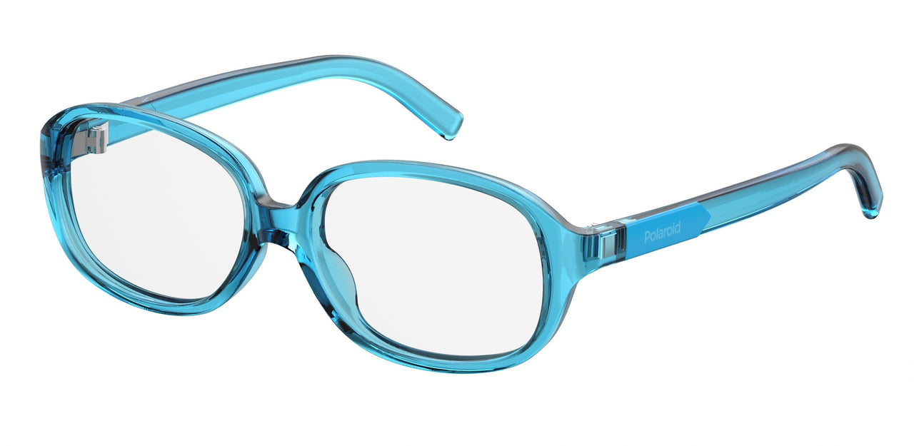 Boys and Girls Polaroid Eyeglasses: PLD 8010/S - Azure - SpecSMART Eye Clinic (Diagonal View)