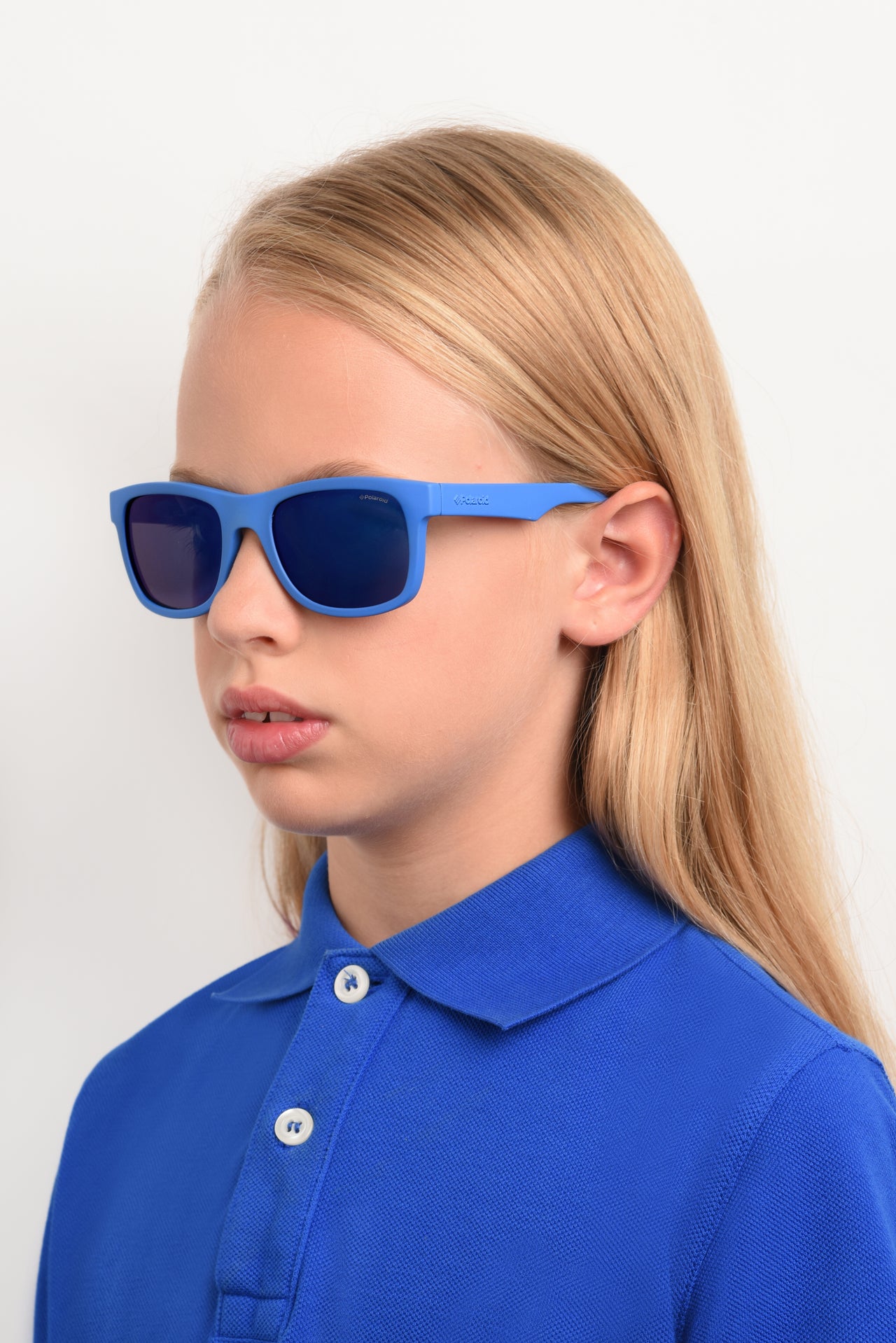 Boys and Girls Polaroid Eyeglasses: PLD 8020/S - Blue - SpecSMART Eye Clinic (Diagonal Face View)