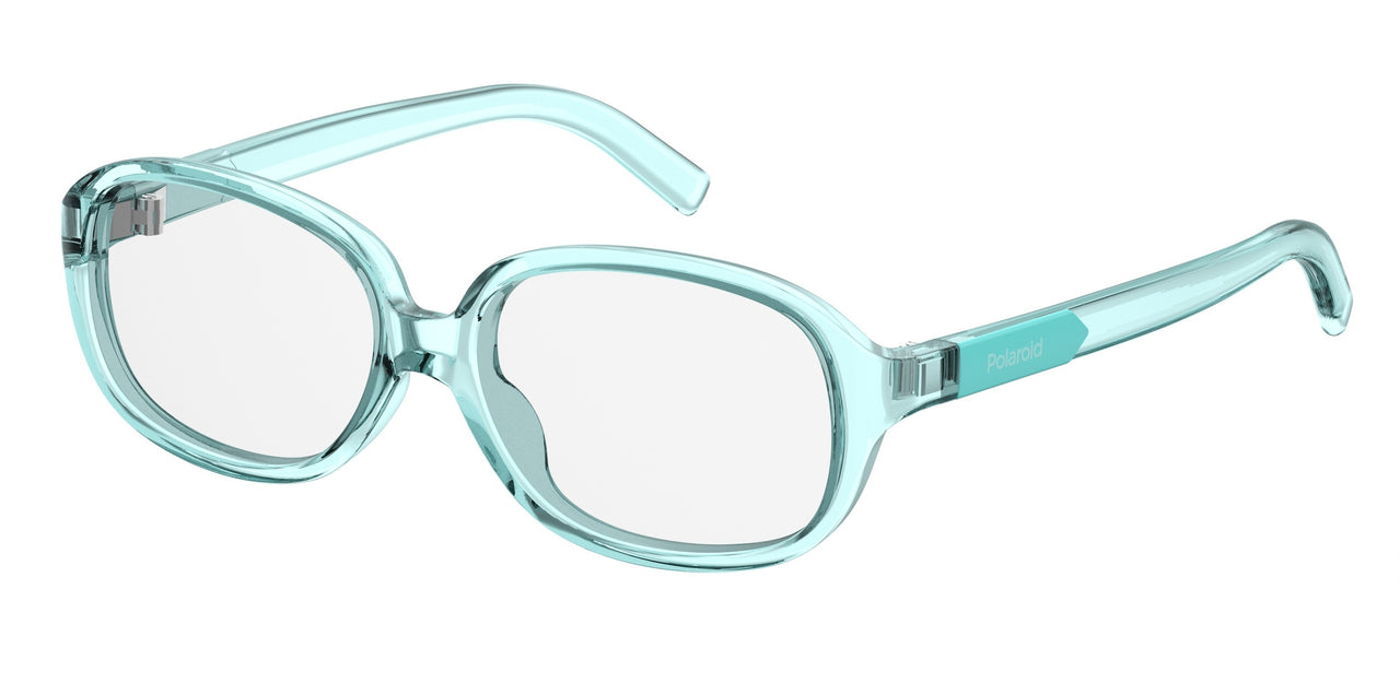 Boys and Girls Polaroid Eyeglasses: PLD D810 - Aqua - SpecSMART Eye Clinic (Diagonal View)