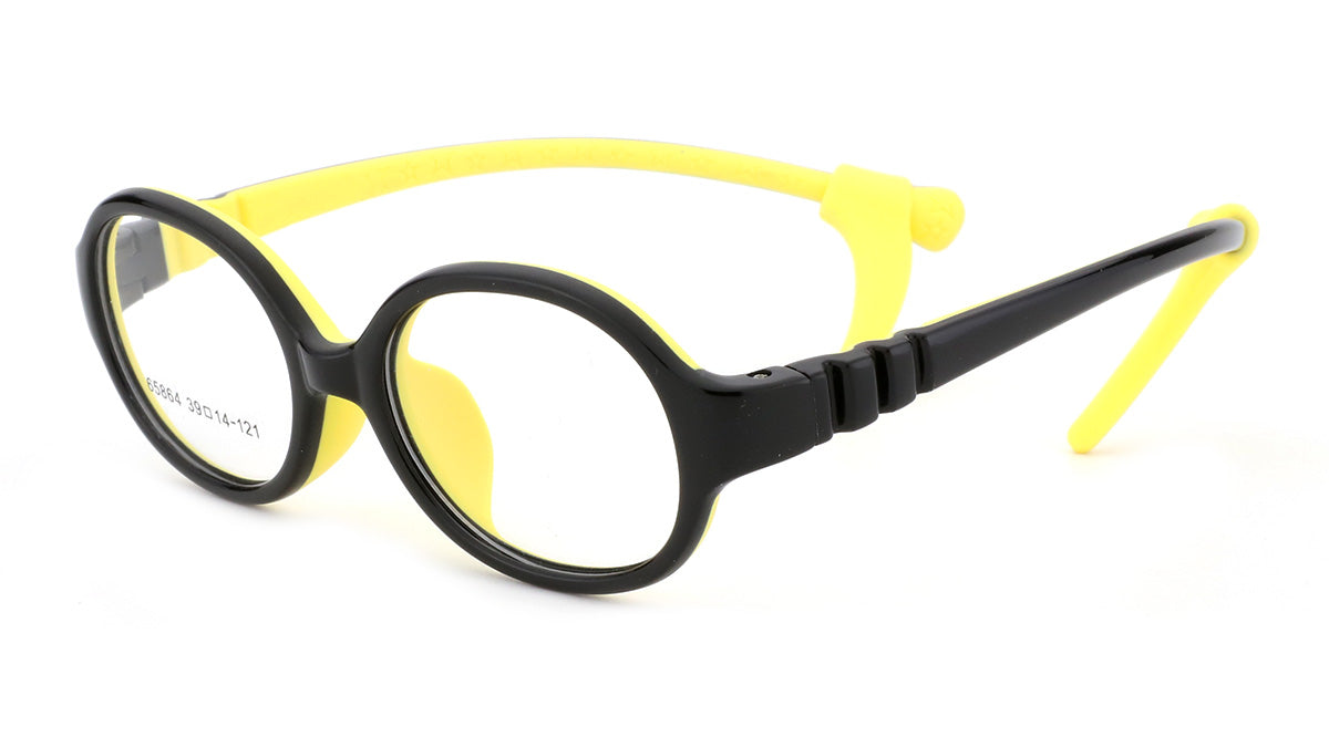 Boys Molly & Max Eyeglasses: Tom - Black - SpecSMART Eye Clinic (Diagonal View)
