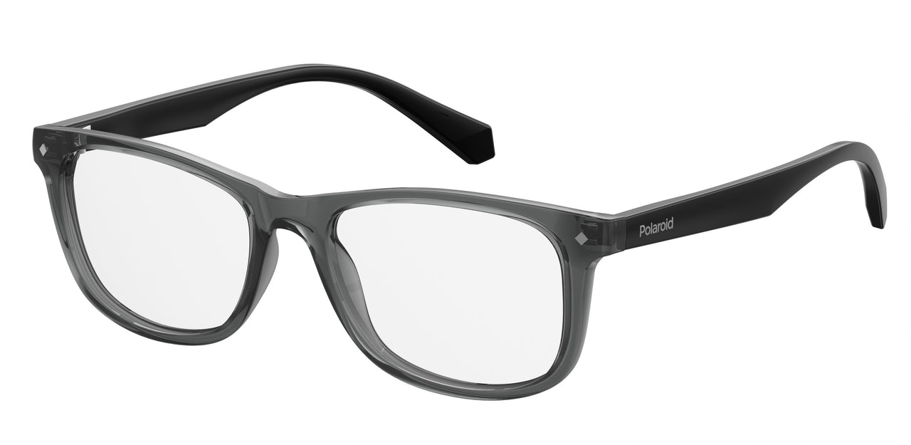 Boys and Girls Polaroid Eyeglasses: PLD D813 - Grey Black SpecSMART Eye Clinic (Diagonal View)