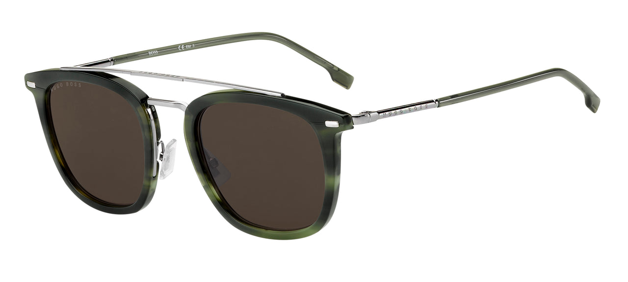 Men Hugo Boss Sunglasses: Boss 1178/S - Green Horn - SpecSMART Eye Clinic (Diagonal View)