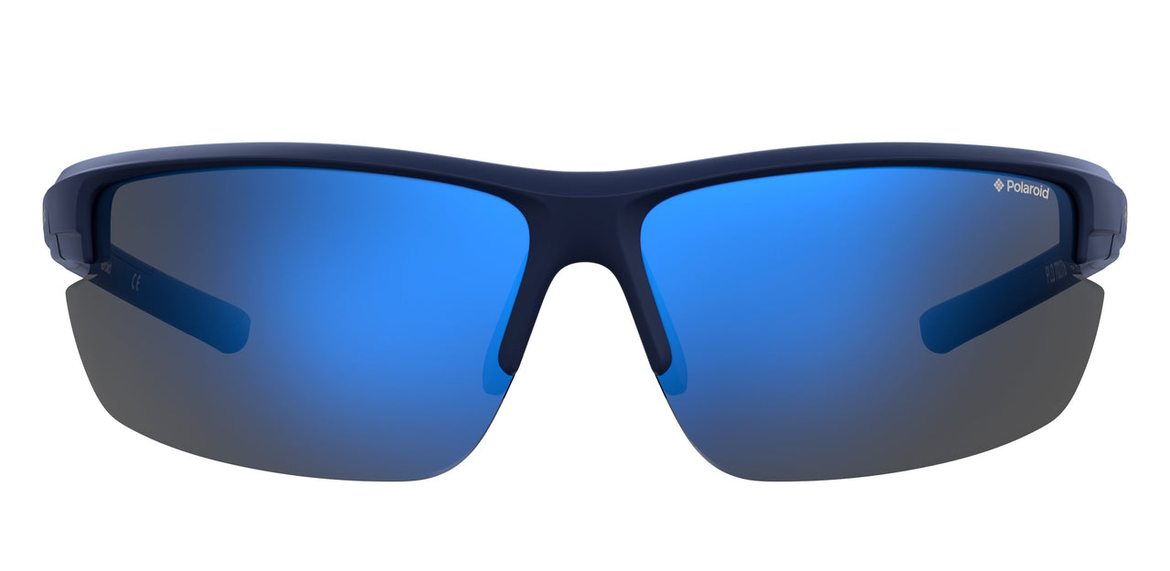 Men Polaroid Sport Sunglasses: PLD 7027/S - Blue - SpecSMART Eye Clinic (Front View)