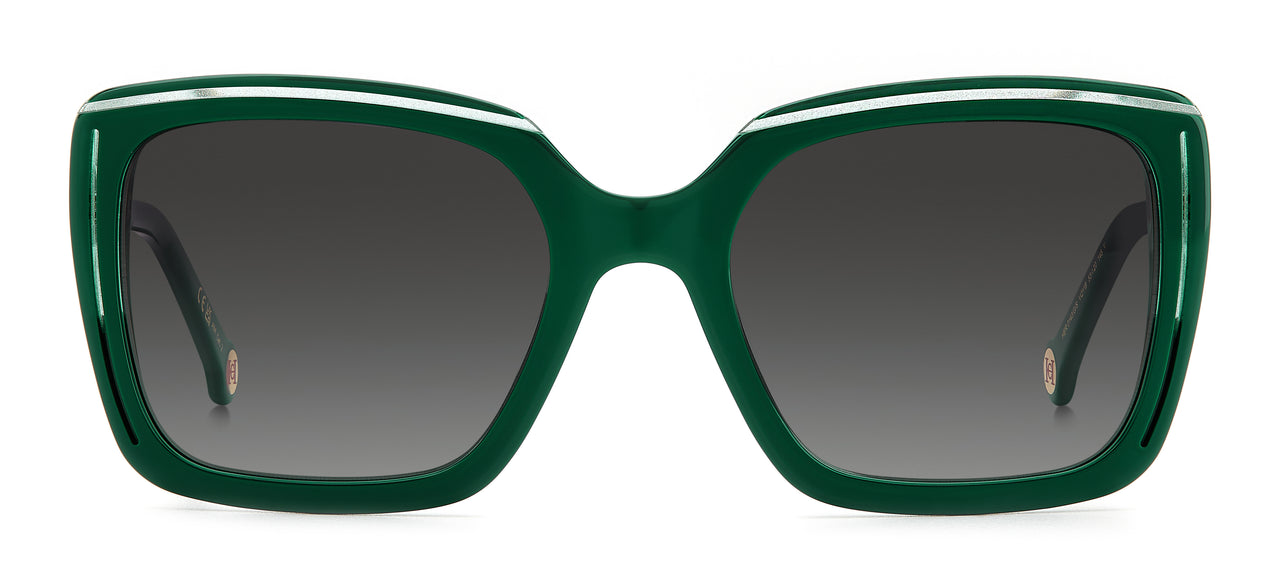 Women Carolina Herrera Sunglasses: HER 0143/G/S - Green Glitter - SpecSMART Eye Clinic (Front View)