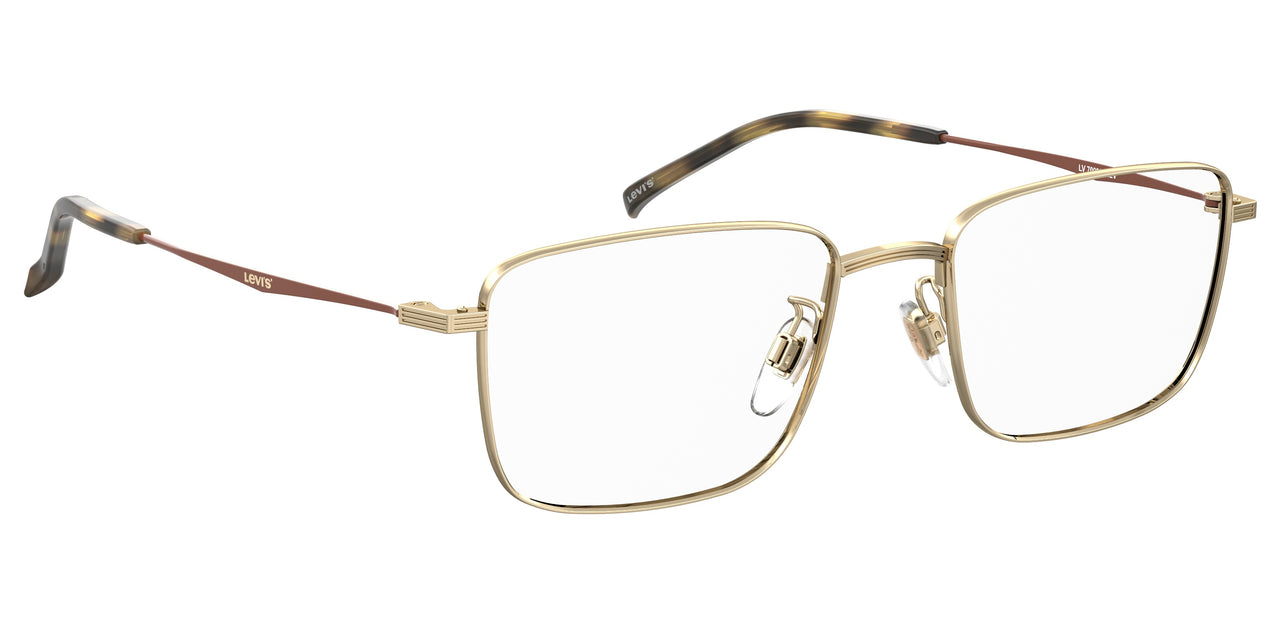 Premium Men Levis Eyeglasses: LV 7009/F - Gold Brown(2) - SpecSMART Eye Clinic (Diagonal View)