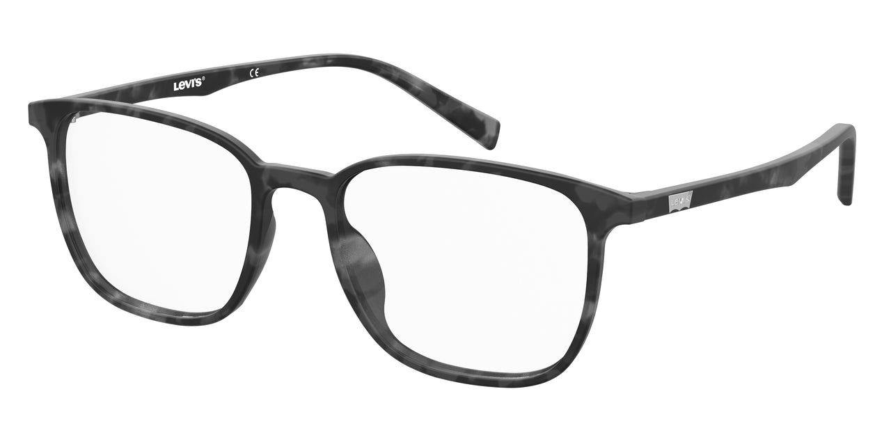 Premium Men Levis Eyeglasses: LV 7028/F -Matte Black Havana - SpecSMART Eye Clinic (Diagonal View)